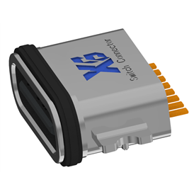 XB-TYPE C 8P-5  SMT TYPE C 8 P沈殿板0.8防水メスホルダL=6.7 mm（ストリップ鋼板）（U型亜鉛合金ハウジング）